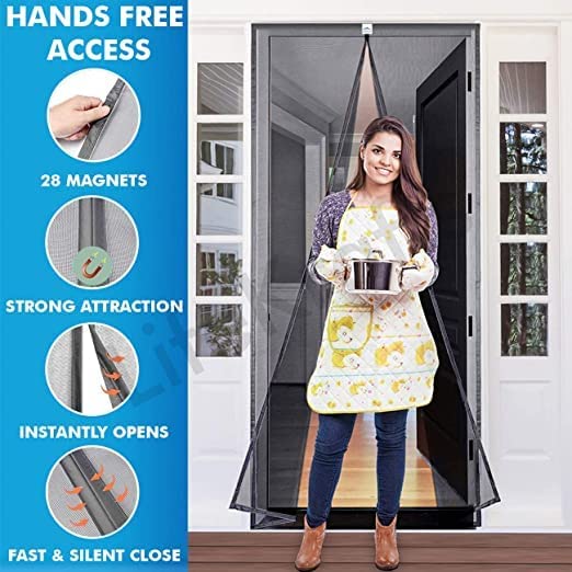 The Ninja Magic mash Mosquito Screen Door Net Curtain with Magnets