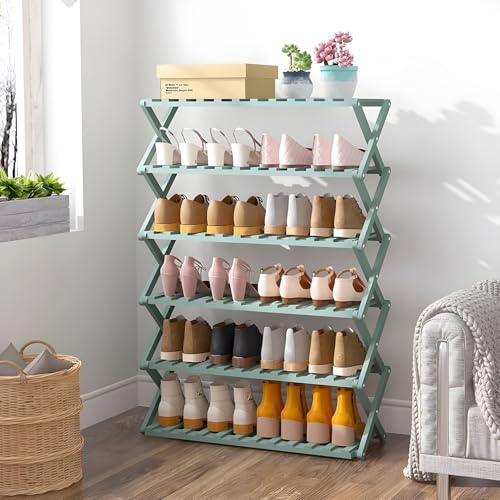 Étagère à chaussures en bambou pour libérer l'espace des petits studios - 3