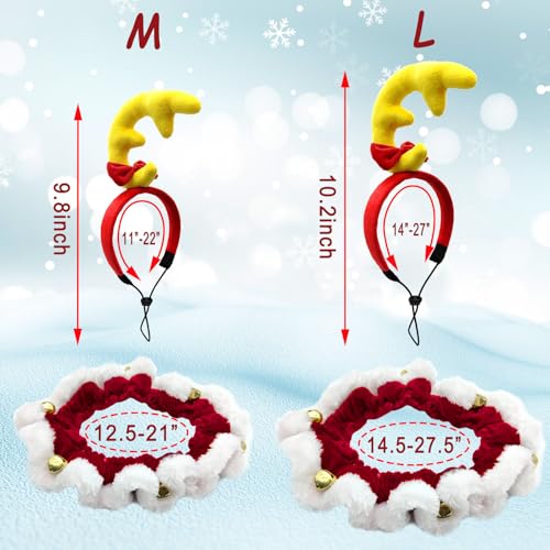 Disfraz Navideño para Perros 2 Piezas Set Reno y Collar miniatura 5