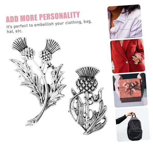 Image of LIFKOME Vintage Flower Brooch Pins for Women Retro Lapel Corsage Pins Elegant Floral Brooches and Safety Pin Brooches for Clothing Accessories 2 Pack