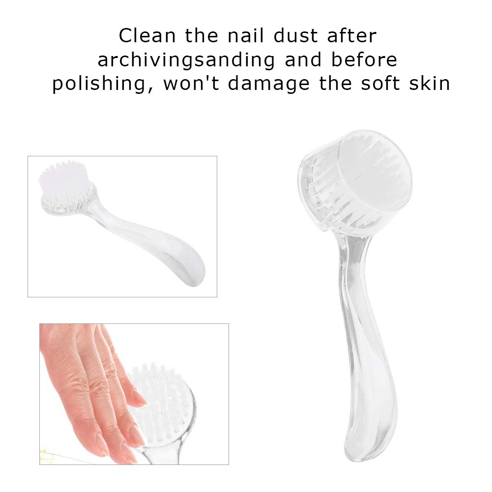 Pinceau léger en poudre pour ongles, brosse d'élimination de la poussière pour les ongles, confortable 5pcs salon de manucure artiste professionnel des ongles débutan