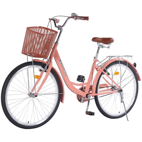 26 In Beach Cruiser Bike for Women, Adults Bicycle Single