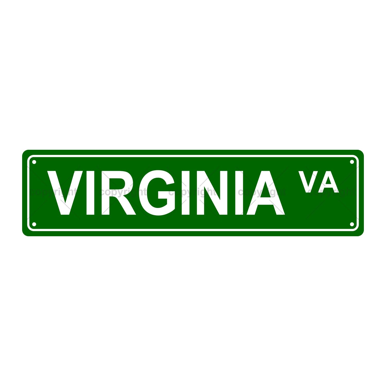 Virginia VA American States and Territories Metal Tin Street Sign Bar Cafe Garage Cave Home Room Wall Bathroom Farmhouse Garden Porch Patio Decor,4x16 Inch