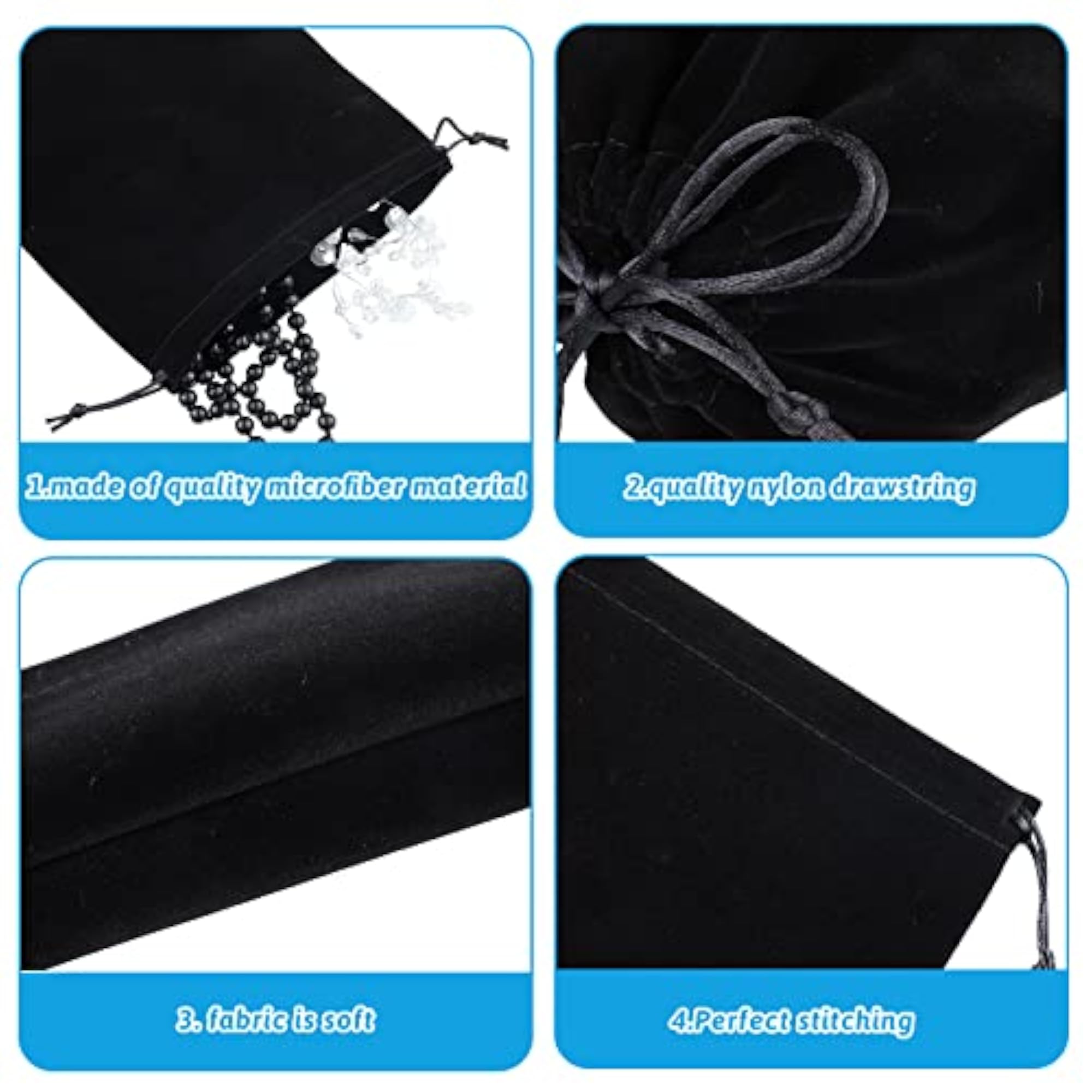 18 Packs Drawstring Bag Foldable Storage Pouch Set