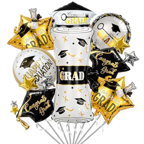 Grad Balloons Congrats Balloons for Graduation Decorations Class of 2026 Graduation Party Decorations for College High School Graduation Balloons Decorations