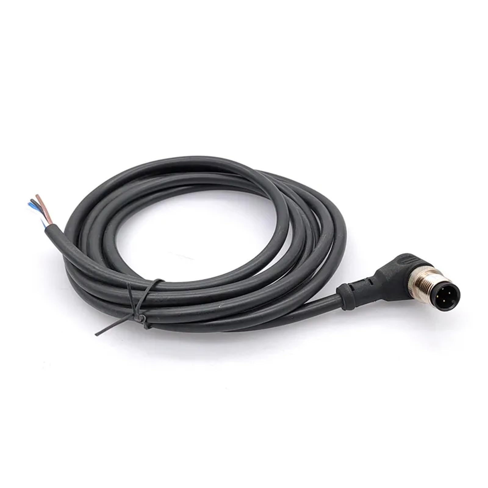 Cable M12 macho angular con 4 pines y 2m de PVC para brazos robóticos y bandas transportadoras 8