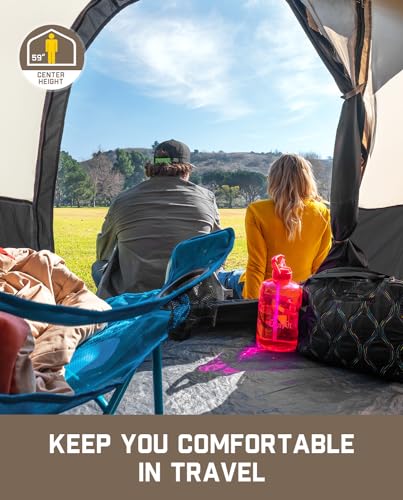 FanttikOutdoor Zeta C4 Pro Camping Tent 4 Person Instant Cabin Tent Setup in 60 Seconds with Rainfly & Windproof Portable Tent with Carry Bag for Family Camping & Hiking, Upgraded Ventilation