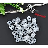 Lochdurchmesser: 2 MM 10 x Gummi-Ringe aus Silikon, 6 mm, für Clip-Stopper-Perlen und Charm-Anhänger, transparent