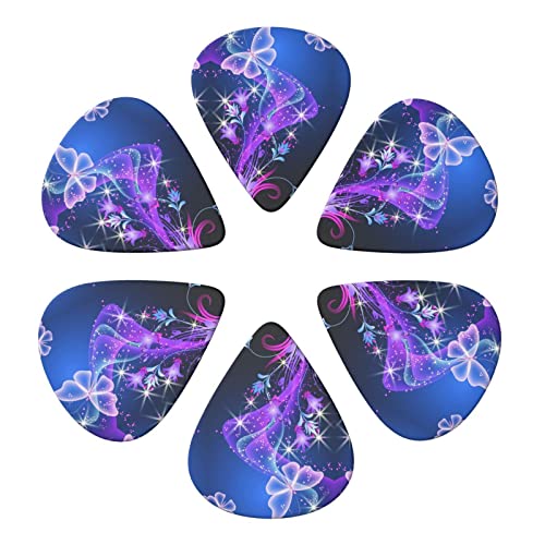 Purple Butterfly Lot de 6 médiators pour guitare acoustique, guitare électrique, basse, ukulélé – fins, moyens et épais - Les Beatles, Paul McCartney, John Lennon, RIngo Starr, George Harrison Purple Butterfly Lot de 6 médiators pour guitare acoustique, guitare électrique, basse, ukulélé - fins, moyens et épais – Image 5