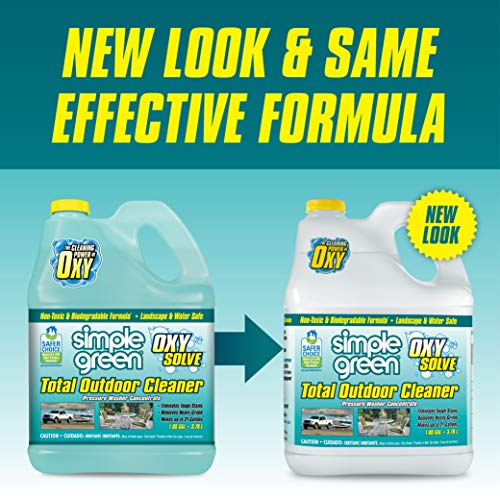Oxy Solve Total Outdoor Pressure Washer Cleaner - Removes Stains, Mold, and Dirt on Patios, Furniture, RVs, Vehicles, Boats – 1 Gal