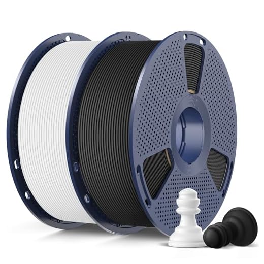 SUNLU High Speed Matte PLA Filament, Up to 600mm/s Fast 3D Printer Filament, Smooth Matte PLA Filament Fits Most FDM 3D Printers, 2kg in Total, 1kg per Spool, 2 Pack, Black+White