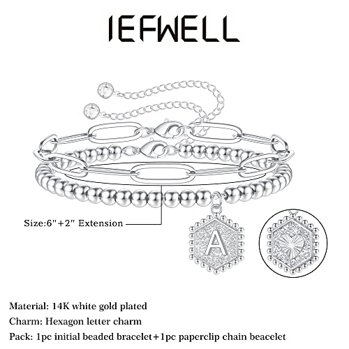 Iefwell Silver Bracelets For Women, Initials A Bracelets Silver Bracelets For Women Silver Initial Bracelets For Teen Girls Silver Jewelry Teen Girl Gifts #TOP4