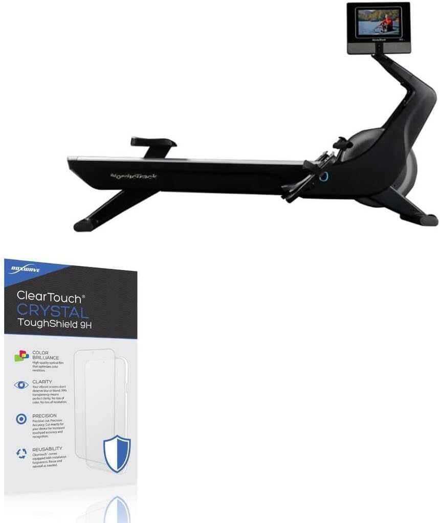 BoxWave Screen Protector Compatible with NordicTrack RW700 Rower NTRW15123 – ClearTouch Crystal ToughShield 9H (2-Pack), Clear 9H Tough Flexible Film Screen Protector