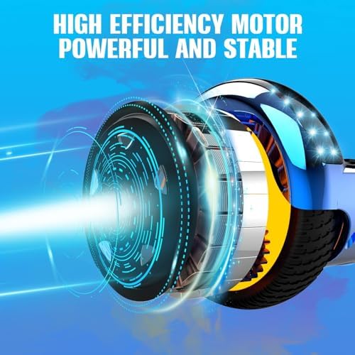 GeekMe Hoverboards für Kinder, 16,5 cm, Hoverboards mit Bluetooth-Lautsprecher, schöne LED-Lichter, Geschenk für Kinder und Jugendliche