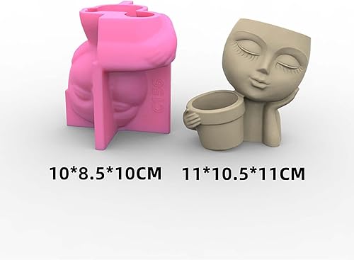 Miniatura 2 de Maceta de hormigón para bebé, maceta de silicona para suculentas, jarrón de yeso, portavelas, soporte para bolígrafo, resina epoxi, molde de arcilla