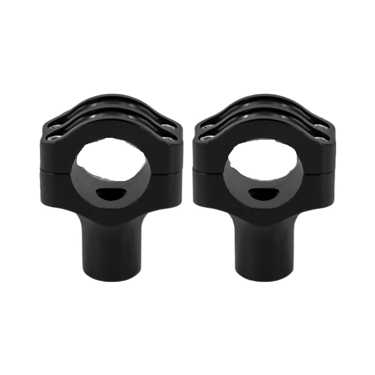 Pontets guidon réhausse collier serrage noir 32mm Fat Bob
