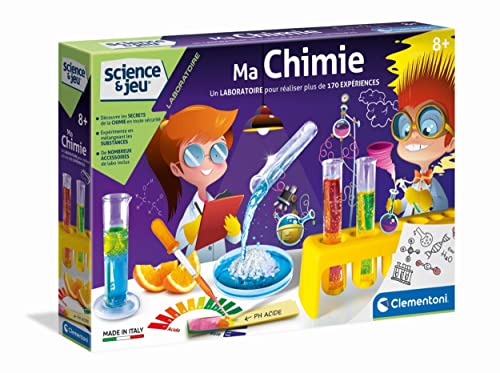 Clementoni - Science & Jeu - Ma Chimie - Jeu Scientifique - Laboratoire Pour Réaliser Plus de 170 Expériences Sans Danger - Pour Enfants à Partir de 8 Ans