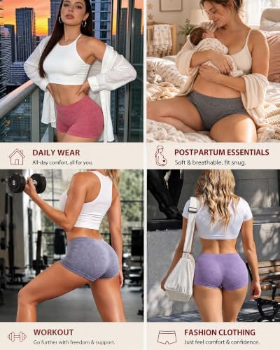 20 Best No Show Underwear for Yoga Pants (2026) 27 Sth Big Womens Boyshorts Underwear Seamless Boxer Briefs Full Coverage Soft Stretch Boxer Shorts For Women 4 Pack