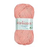 melissa lanas veleta  Melissa Cool Hilo Acrílico Ovillo de Lana Fresca para DIY Tejer y Ganchillo (1u * 80g), Certificado OEKO-TEX Standard 100, Agujas Talla 2(2/5)-3, Rosa 20, Enviado desde Europa