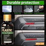 Plastic Restorer for Cars, Black Trim Restorer Car Plastic Restorers Black Crystal Coating for Automotive Parts Vehicles Interior Scratch Remover Shiny Car Stuff,30ML - Image 4