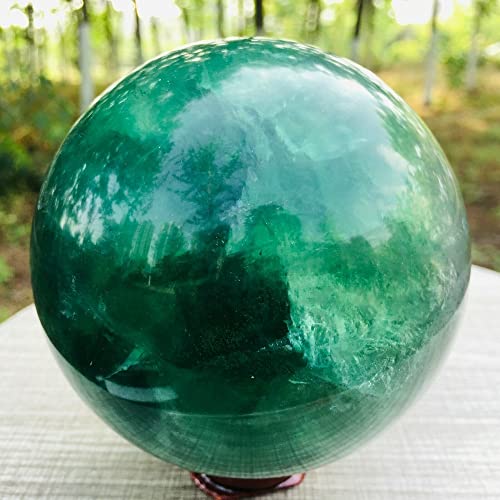 Boule de fluorite verte d'exception sphère en quartz de guérison - 5