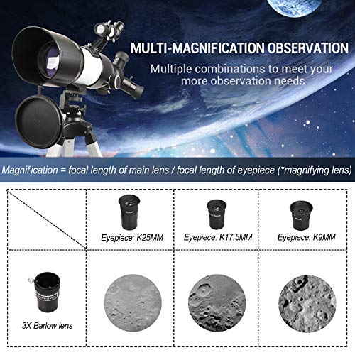 Teleskop für Astronomie für Kinder & Kinder & Erwachsene Anfänger – Bild 8