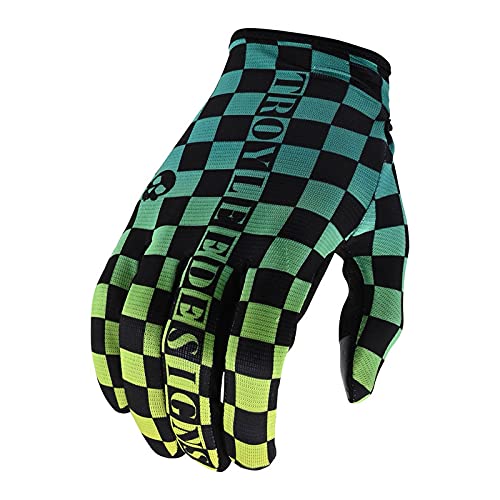 Troy Lee Designs Flowline Glove, Checkers - Green / Black - X-Large