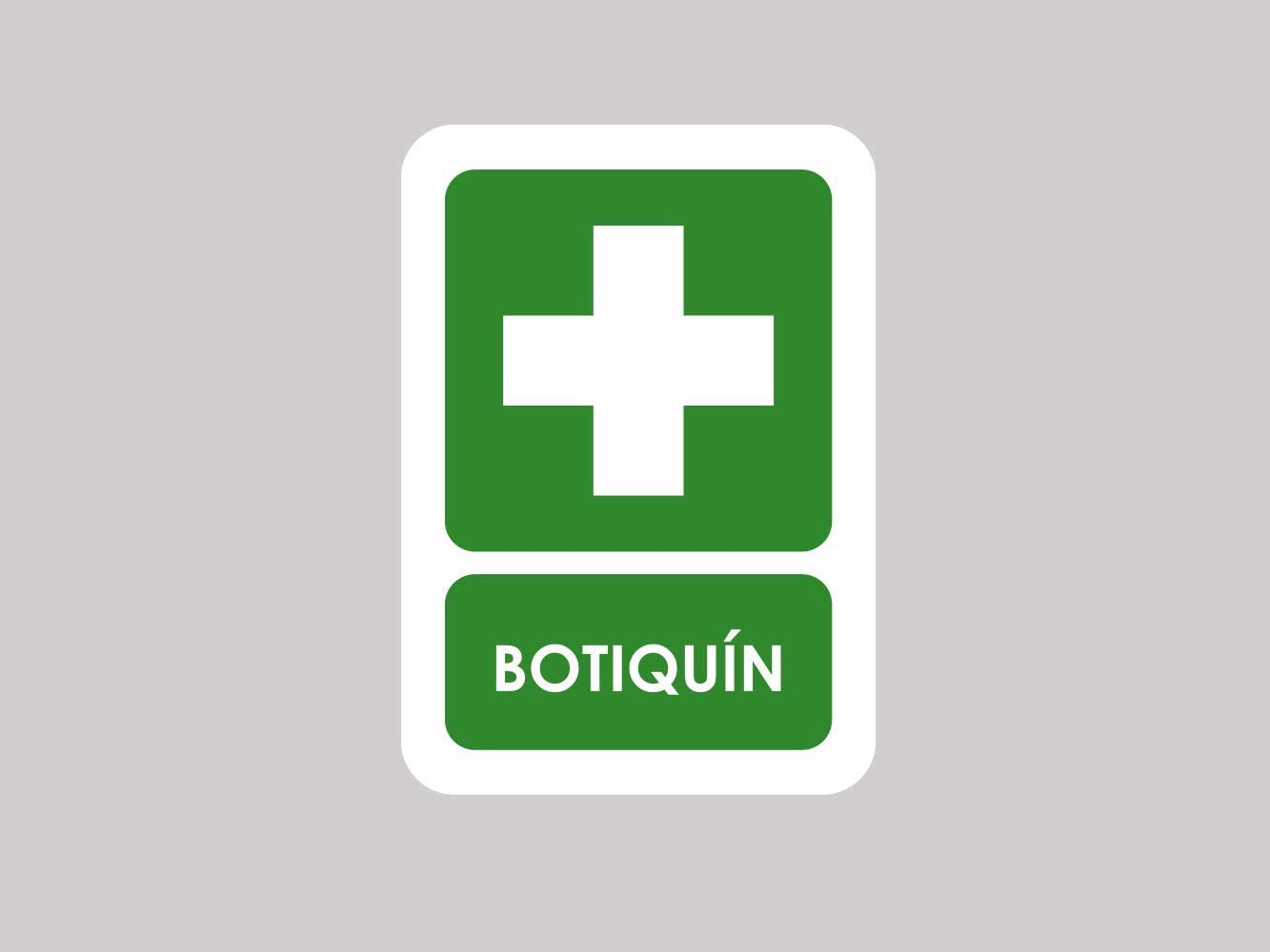 Pack 10 Señales de Botiquín | Medida 14,85x21cm | Señaletica en Material Aluminio Blanco Resistente de 3mm | Duradera y Económica
