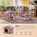 Nobleza Hundehütte für Hunde Katzen, Winterfest Hundehaus 48x45x39cm M, Tragbare Haustier Hundehöhle, Abnehmbar Katzenhaus, Waschbar Schlafplatz, Hundebett mit Abnehmbarem Matratze, Braun