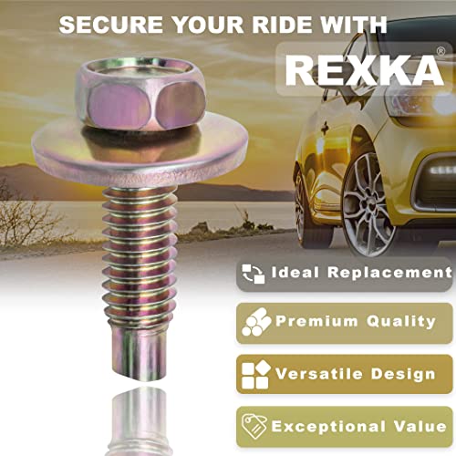 Rexka 15pcs 5/16 Hex Head Sems Body Fender Bolts for Ford Lincoln Mercury Yellow Zinc 384931-S36 384931S36, 5/16"-18 X 1-1/16" by Rexka - Image 3