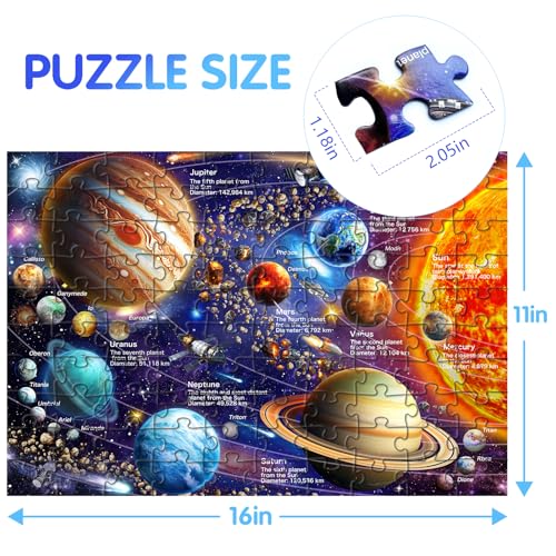 image for JOYZEXY 100 Piece Puzzles for Kids Ages 6-8-10, Solar System Puzzles 1