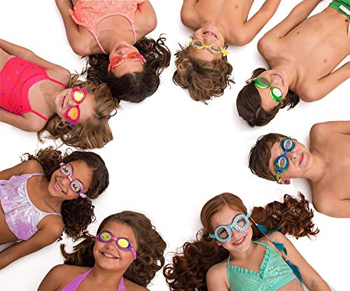 Bling2O Girls' White Cat Ears Swimming Goggles With Uv Protection (Ages 3+ Up) - Latex-Free, 100% Silicone Material - Includes Anti-Fog & Uv Protection - Hard Protective Cover & Adjustable Head Strap #TOP4