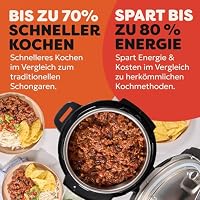 Instant Pot Multikocher XL 7.1L 7-in-1 Smart Cooker - Schnellkochtopf, Schongarer, Reiskocher, Sautierpfanne, Joghurtbereiter, Dampfgarer und Speisewärmer, Schwarz – Ansicht 8