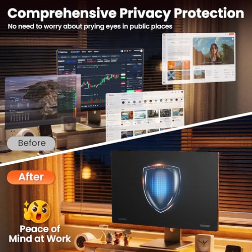 Image of 27 inch & 27 inch Magnetic Hanging Computer Privacy Screen