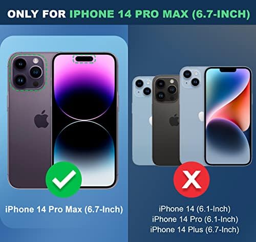 Silverback for iPhone 14 Pro Max Case, Moving Liquid Holographic Glitter Case With Kickstand, Women Girls Bling Diamond Ring Shockproof Protective Cover for Apple iPhone 14 Pro Max 5G 6.7''- Purple