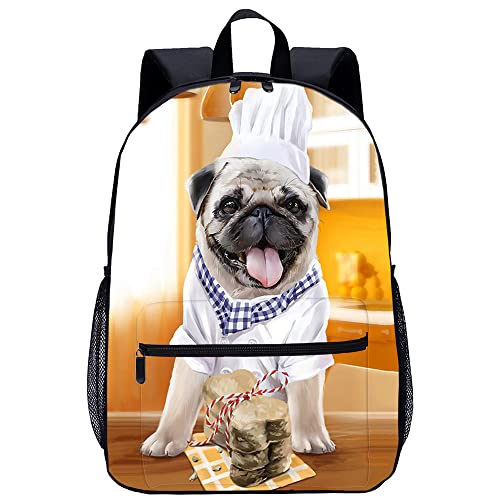 Sac à dos Dog Fashion grand volume imprimé 3D pour ranger les grands cahiers