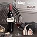 OWO Stainless Steel Wine Bottle Stopper, Reusable Wine Saver with Silicone Seal, Decorative Bottle Sealer, Keeps Fresh (Rosegold, 2 Pack)