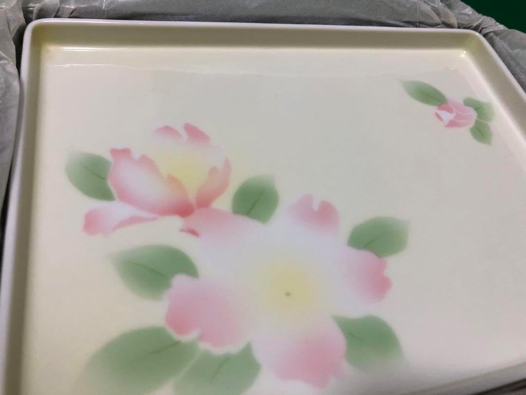 深川製磁 花柄陶器皿3枚セット 約20cm 1708 深川製磁