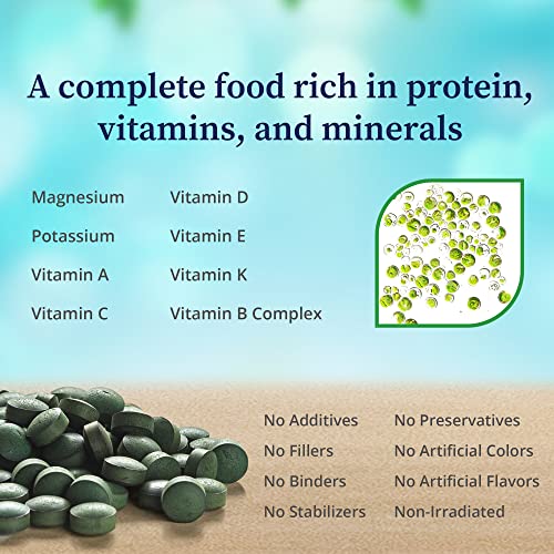 Biopure Chlorella Pyrenoidosa – 100% Organic, Cracked-Cell Wall, Nutraceutical Superfood Packed With Proteins, Vitamins, Minerals & Amino Acids That Supports Metabolism, Detox & Immunity – 1000 Tablets #TOP2