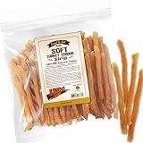 Gootoe Soft Turkey Tendon Stirip 1 lb, Natural Chewy Snack, USA-Sourced Turkey Tendon, Premium Training Chew, Hypoallergenic, Reseal Value Bag, Ideal for Small& Senior Dog, Jumbo Pack