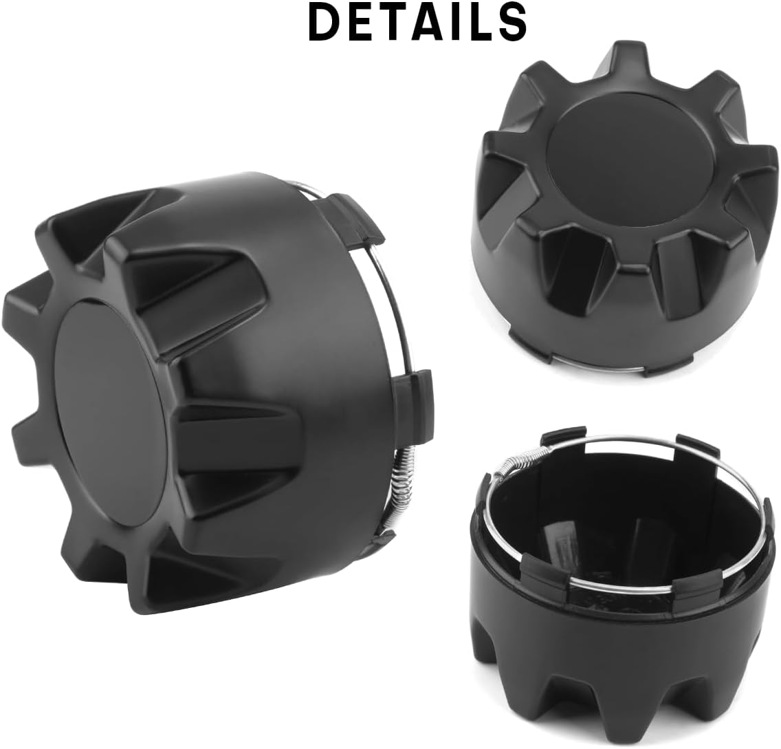 Wheel Center Caps for ITP SS Golf Cart Wheels Hurricane ‎4/110-4/156 - C110 ITP Center Hubcaps | 4 Pack Black Center Cover Replacement