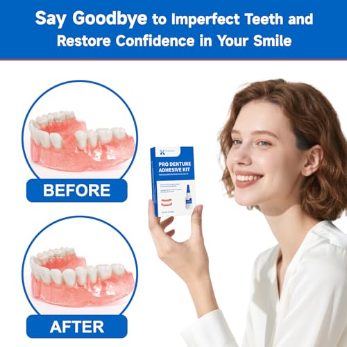 Dental Lab Denture Repair Adhesive Kit, 1oz Instant Bonding Denture Glue for Repairs Cracks, Fills Gaps, Secures Loose Teeth, Safe Bonding with No Irritating Odor - Thumbnail 4