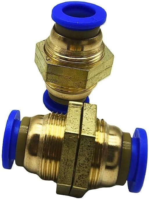1PCS Release Brass Air Pneumatic Bulkhead Push-to-Connect Fittings(PM-12)