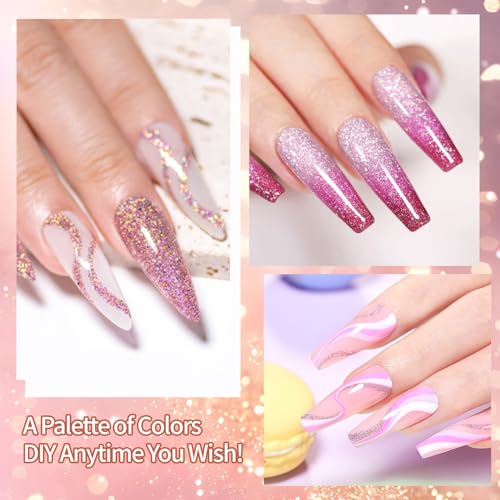 Set de 4 esmaltes en gel Ombre para uñas miniatura 6