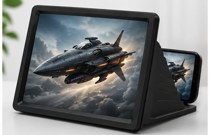 3D Mobile Screen Magnifier Foldable HD Enlarger for Smartphones | 3X Screen Enlargement, Eye Strain Reduction, ABS & Optical Lens, Hands-Free Viewing, Android & iOS Support-image-6