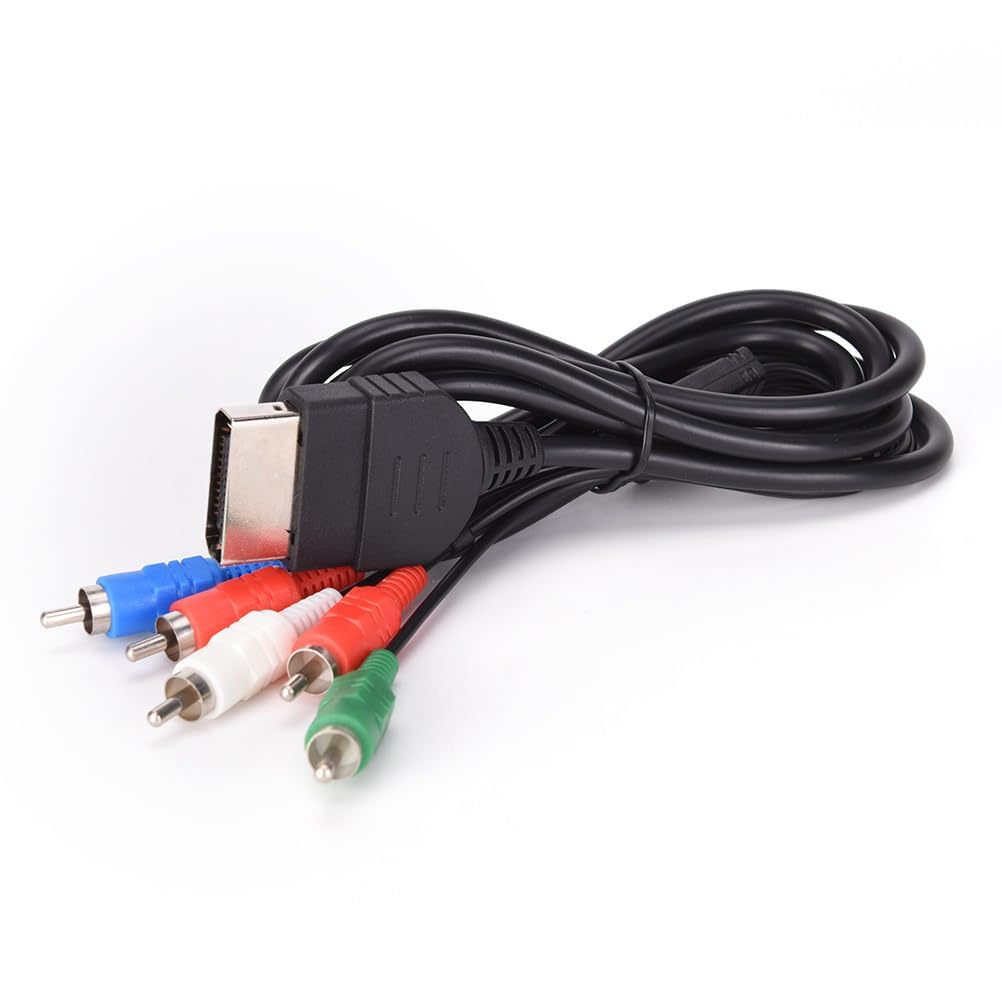 6 ft Component Cable Component HD AV Cable, HDTV EDTV (High Definition 480p) Compatible with PS2/PS3/PS3 Slim 5-Wire
