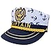 TOPORTY Captain Yacht Hat Nautical Hat Adjustable Anchor Skippers Cap Navy Marine Admiral Hats for Men and Women, Navy