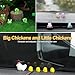 5PCS Cute Luminous Frog Car Interior Accessories for Dashboard Decorations Rearview Mirror Decor,for Car Home Garden Office Computer Monitor Figurines Decor,Frog Gifts for Women Girl Men