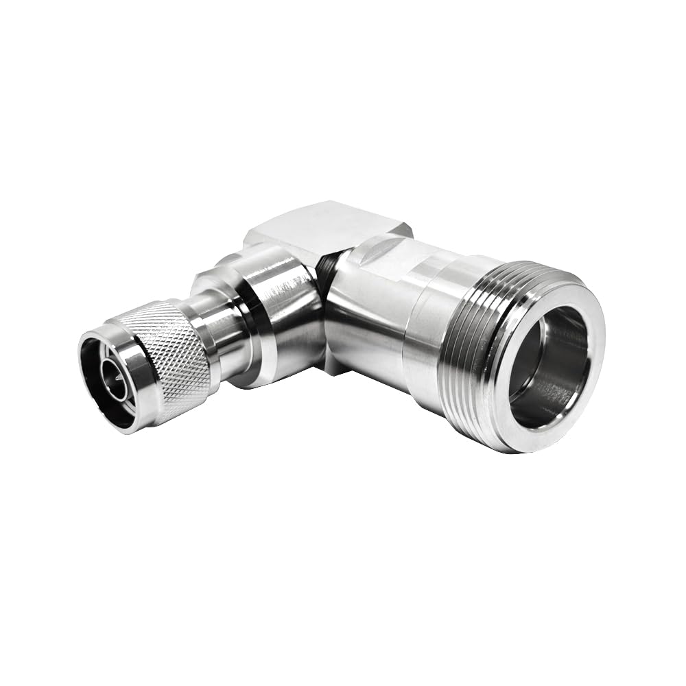 Adaptateur haute tension de type LC femelle à angle droit vers connecteur N mâle – 50 Ohm, DC-6 GHz, laiton plaqué tri-alliage