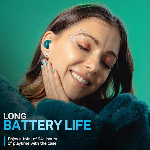 Image of JLab, Go Pop ANC, True Wireless Earbuds, Active Noise Cancelling, Transparent Teal